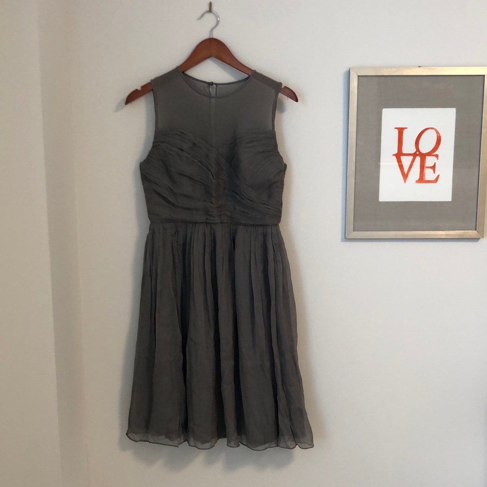 BNWT J. Crew Silk grey dress size 8